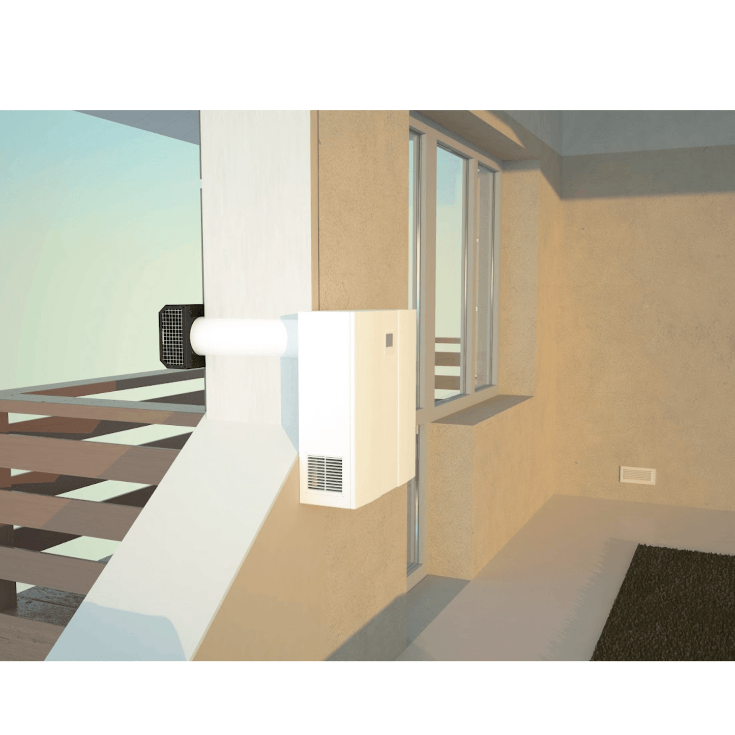 Vents Micra 150 Ductless Single Room HRV with MK2 mounting Kit included