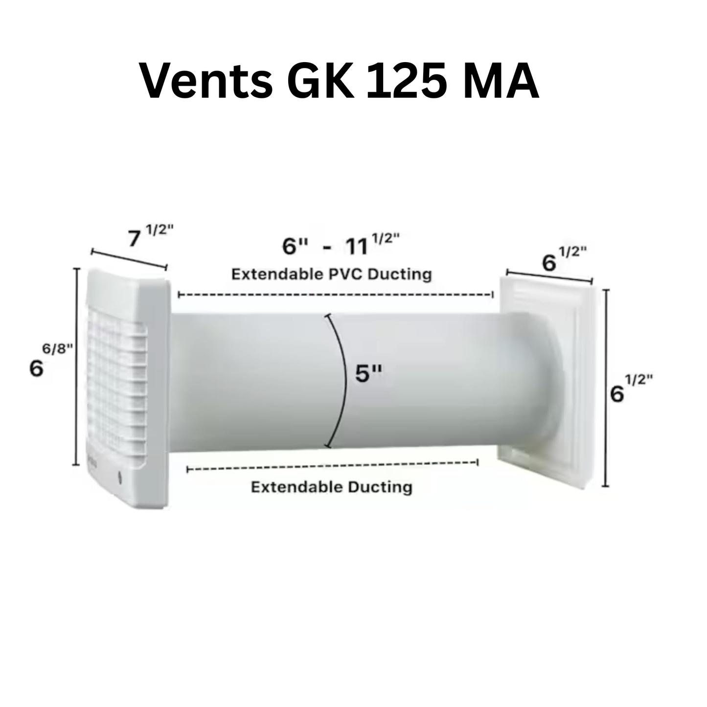 Vents GK 125 MA Garage Exhaust Fan kit - 5"