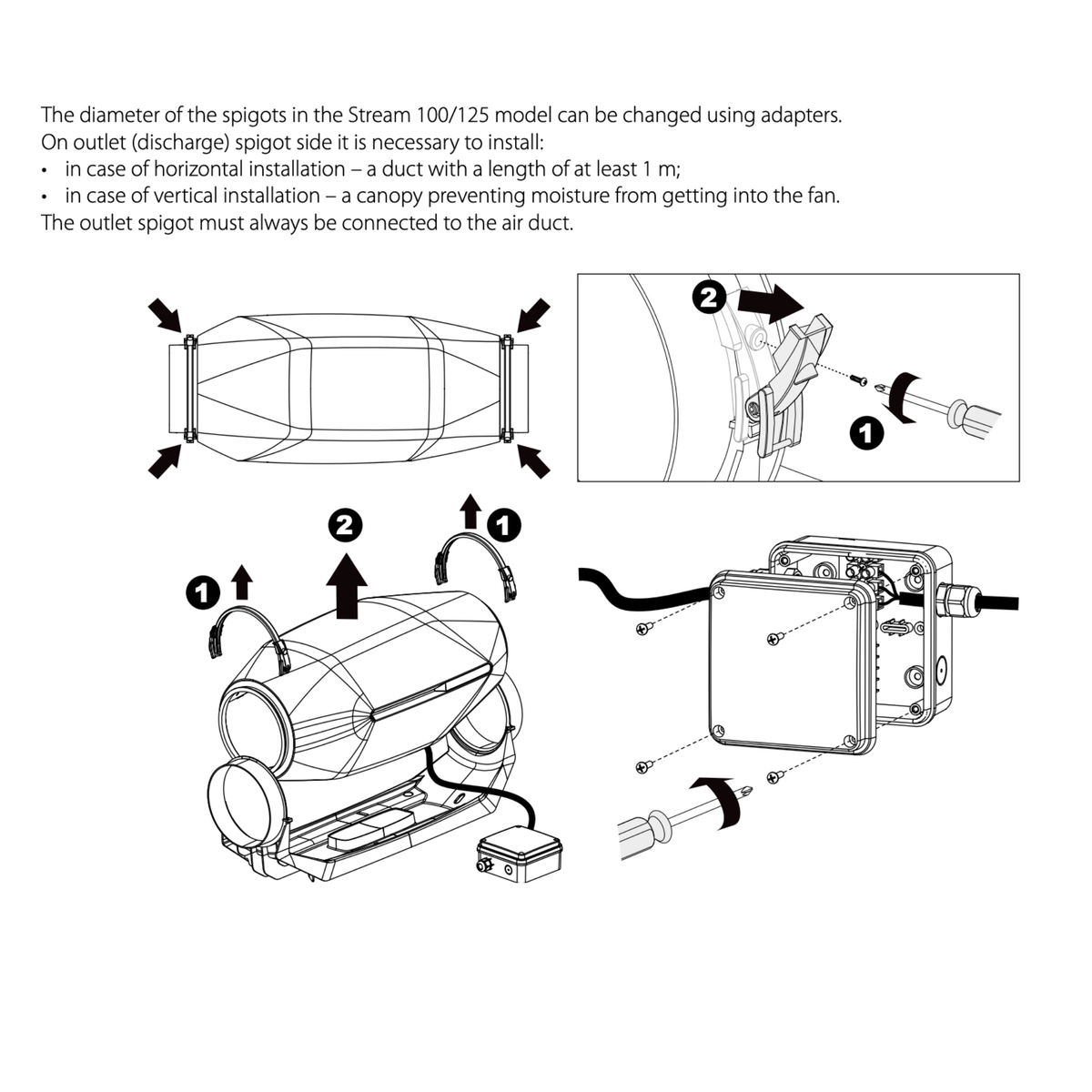 Vents Stream 150/160 Heat and Sound Insulated Inline Fan - 6" - 265 CFM