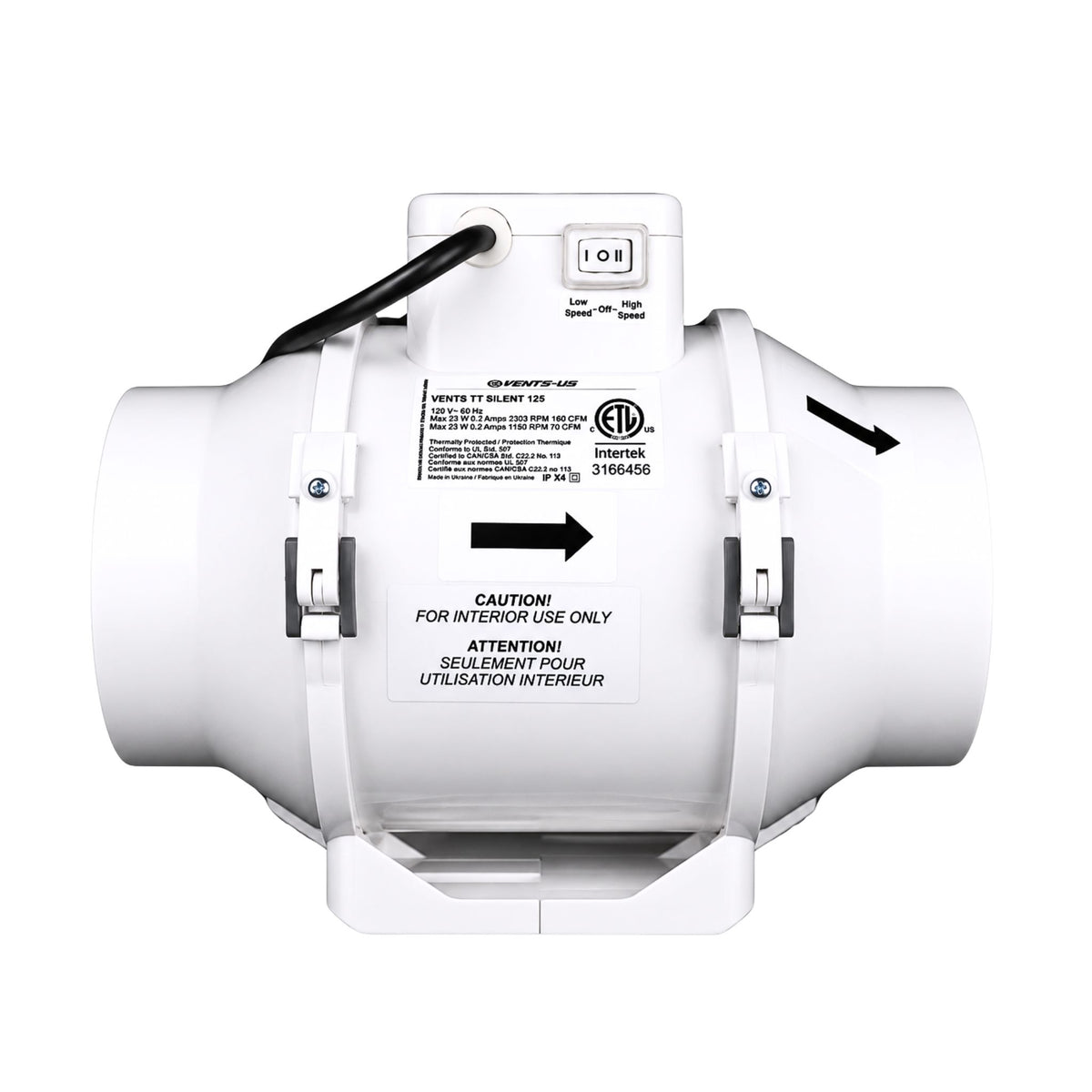 Vents Turbo Tube Silent Series Inline fans