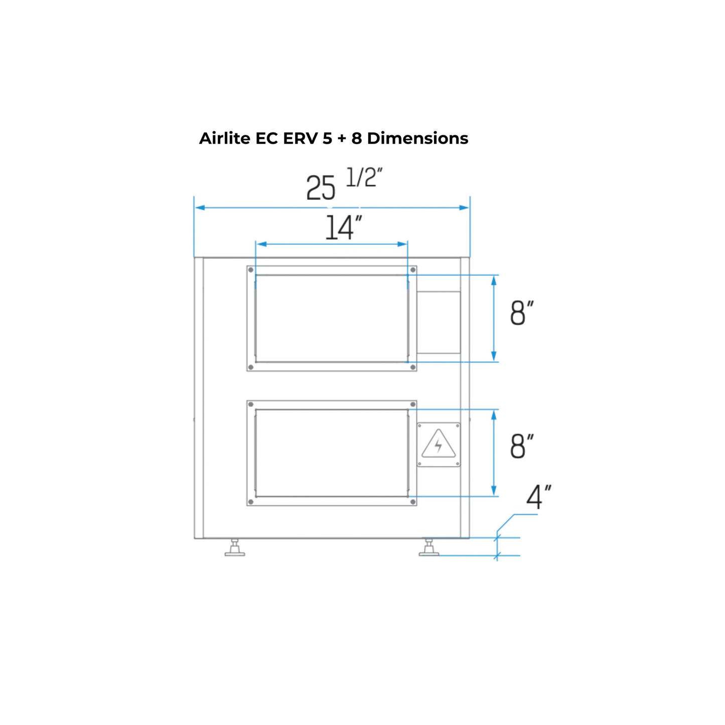 Vents Airlite 8 EC Commercial ERV - Scratch and Dent Model