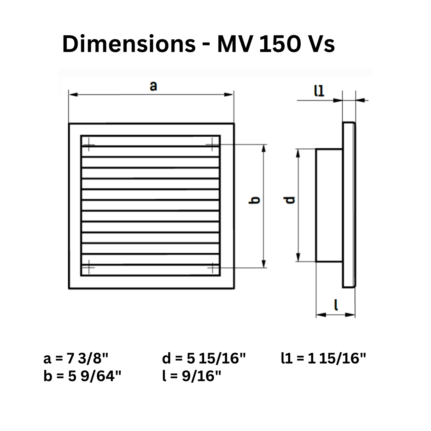 Vents MV 150 Vs Grille - 2 Pack