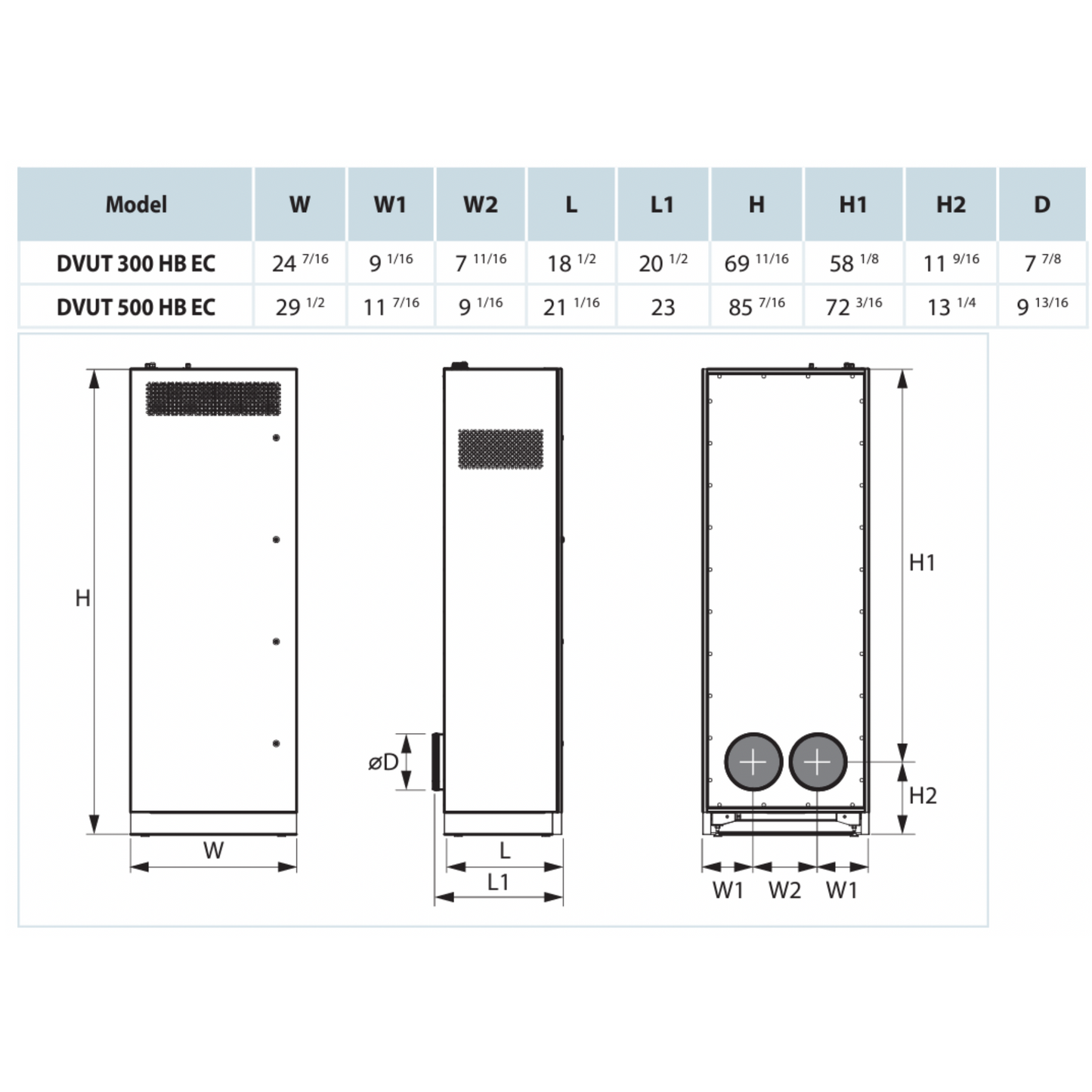 Vents DVUE 300 HB EC Ductless Single Room ERV