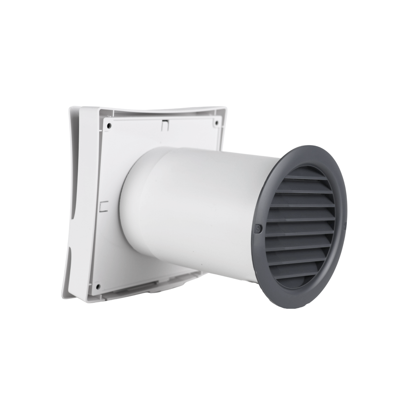 Vents PS 100 Wall Vent Kit 4" with Round Slate Grey External Grille
