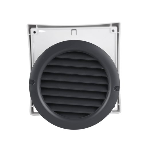 Vents PS 100 Wall Vent Kit 4" with Round Slate Grey External Grille