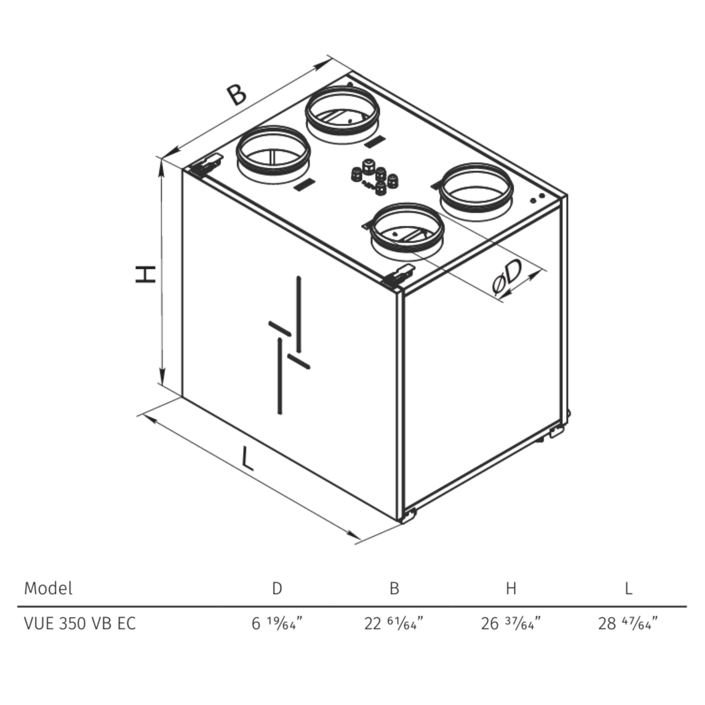 Vents VUT 350 VB EC A21 Heat Recovery Ventilator