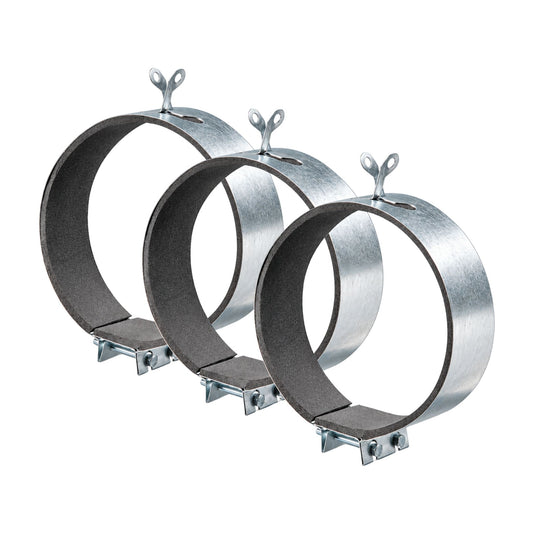 Vents CZ 150 5 7/8-Inch Foam Rubber-Lined Metal Duct Clamp - 3 Pack