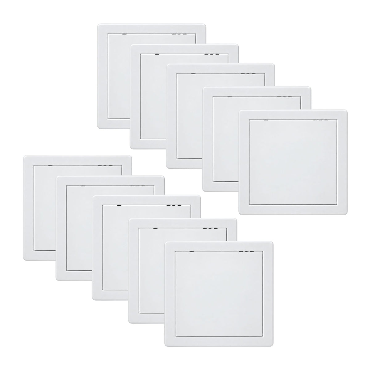 Vents D Series 7 3/4 inch x 7 3/4 inch Plastic Access Door - 10 - Pack