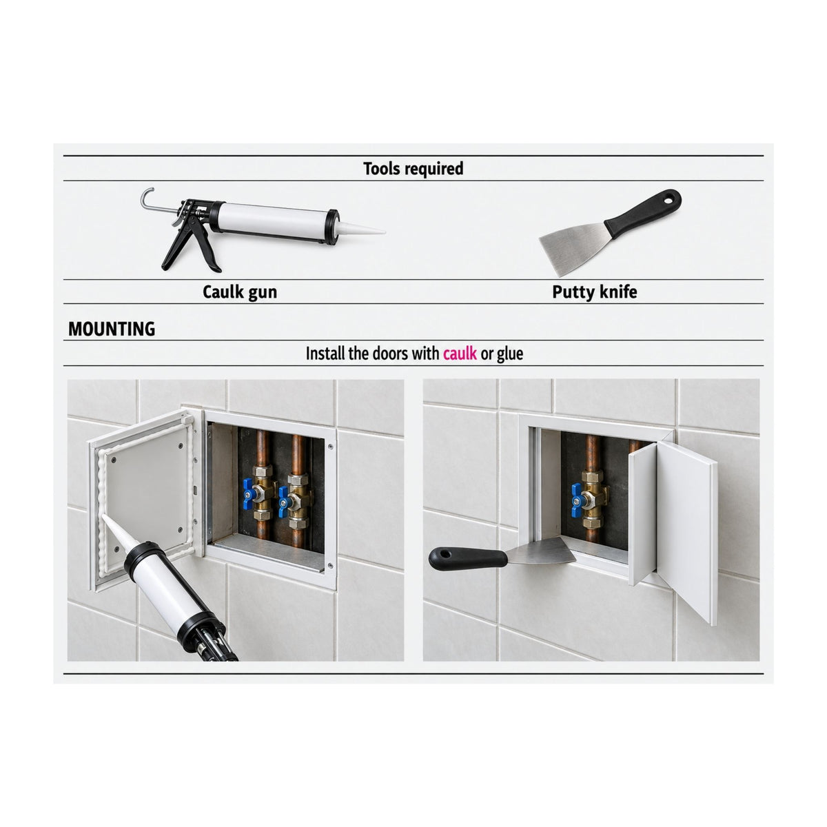 Vents D Series 8 3/4′′ x 11 3/4′′ Plastic Access Door