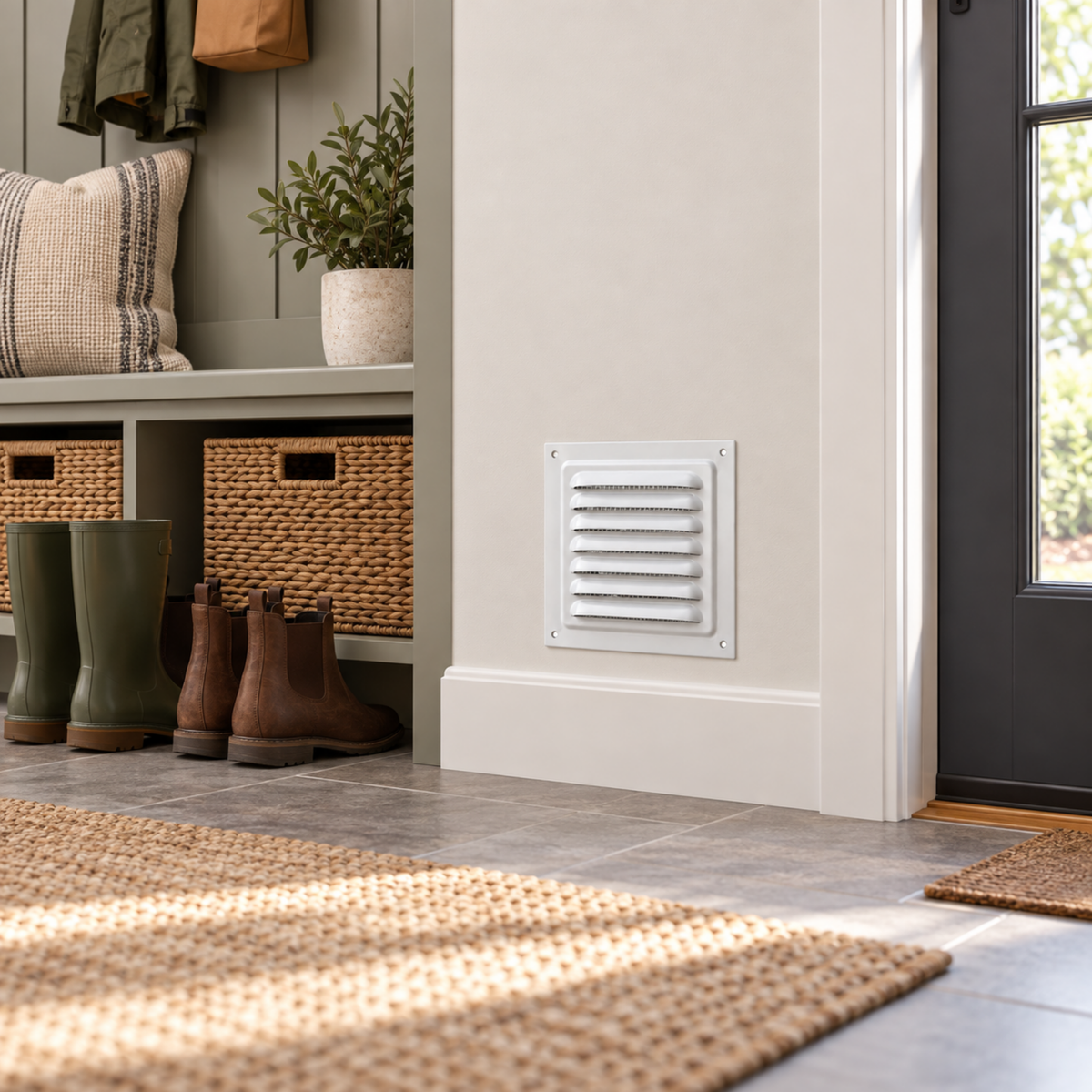 Vents MVMs White Metal Grilles - 2 Pack
