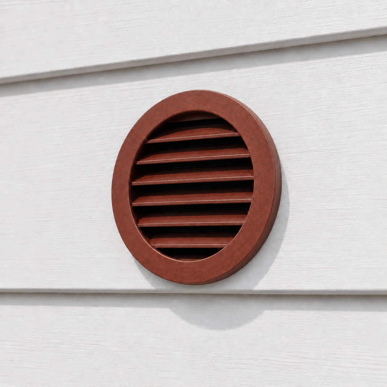 Vents PS 100 Wall Vent Kit 4" with Round Mahogany External Grille