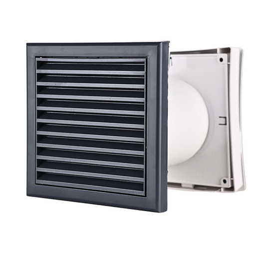Vents PS 101 Wall Vent Kit 4" with Slate Grey External Grille