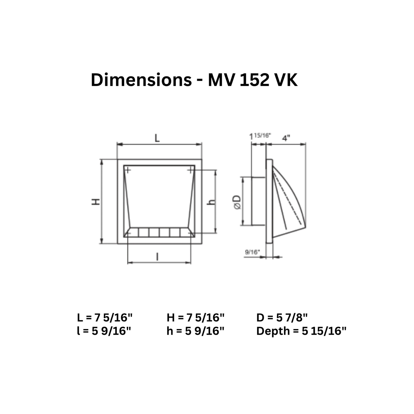 Vents 150 LD Backdraft Protection Exhaust Fan Kit - 6"